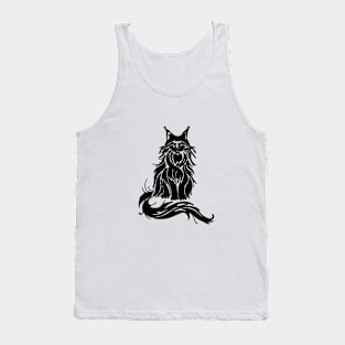 Black kitty Tank Top